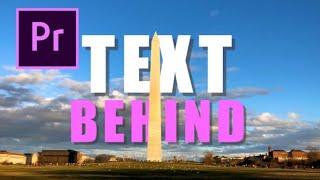 How to place TEXT BEHIND OBJECTS in Adobe Premiere Pro (Tutorial)