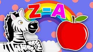 ABC Song - Z to A! | Learn the Alphabet BACKWARDS | Pocket Preschool