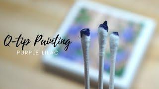 Purple Flower Painting | Easy Paintings for Beginners | Q Tip Painting