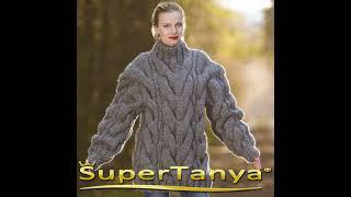 Grey cable knit wool pullover hand knitted sweater chunky jumper by SuperTanya