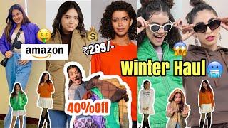 HUGE AMAZO WINTER HAUL️|| Myntra Sweatshirt,Sweater,Cardigan,Jacket Haul || Incredible Isha12