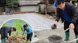 The couple helped their parents complete the house and harvest cassava