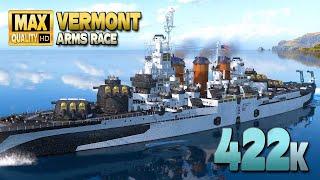 Battleship Vermont: Pro gamer with 422000 damage - World of Warships