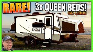 TRIPLE True Queen Beds in a SMALL & LIGHT RV • 2024 Rockwood Roo 183ROO