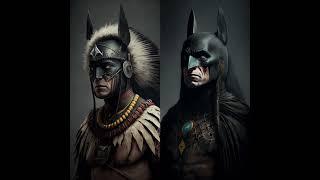 Batman And Joker Native Americans by Midjourney