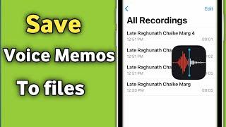 iPhone | How to save voice memos/ voice recording to files 14 pro max