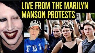 LIVE AT MARILYN MANSON PROTESTS + I GET INTERVIEWED BY THE LA TIMES 