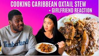 Cooking Caribbean Oxtail for Asian girlfriend! Interracial Couple | AWBM | Blasian Couple