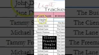 Client Tracker Template Excel Spreadsheet Google Sheets for Sales and Real Estate