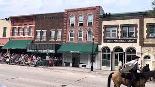 The Jesse James gang bank robbery reenactment in Northfield, MN.