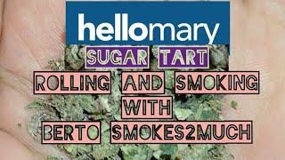 Rolling & Smoking w Berto Smokes2much - Sugar Tart THCa flower strain from Hellomary 