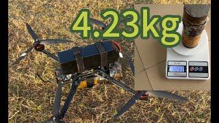 DolphinRC 10 inch FPV Drone with a load cargo of 4.2KG flight test for 10-15km