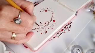 I Discovered a RED BERRY Branch Watercolor Trick that Will CHANGE Your Holiday Art Forever!