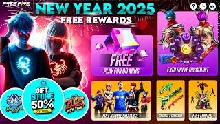 Happy New Year 2025 Free Rewards | Free Fire New Event | Ff New Event Today | Upcoming new event ff