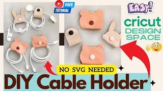 How To Make A Cable Holder | NO SVG NEEDED | Faux Leather | Design Space | Cricut | Organizer | 2022