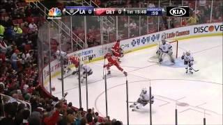 2/10/13: Drew Doughty levels Pavel Datsyuk on big hit