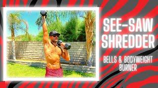  SEE-SAW SHREDDER! | BJ Gaddour Dumbbells Bodyweight Fat-Burner Home Workout