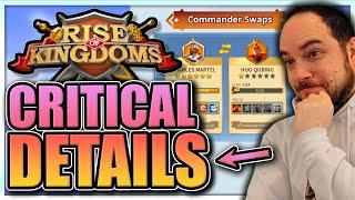 AOE Cavalry, two commander swaps? [more patch details] Rise of Kingdoms