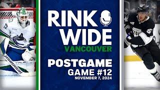 RINK WIDE POST-GAME: Vancouver Canucks at LA Kings |  Game 12 - Nov. 7, 2024