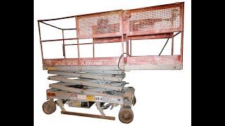 Lot # 340A: MEC 220 Scissors Lift w/ Extendable Platform, Bid Now! Auction ends 11/18/2024