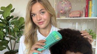 ASMR 4C Hair Play & Scalp Massage ⋆˚˖°