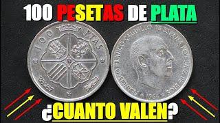 100 Pesetas de Franco | Plata | España | 1966 #monedas #numismática #inversión