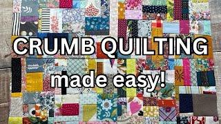 CRUMB QUILTING - how to make a new piece of fabric from your tiny scraps! #sewingtutorial #sewing