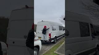 Uk van life couple living the van life full time @iNDI_VAN_A_JONES parks WAY too close to our van.