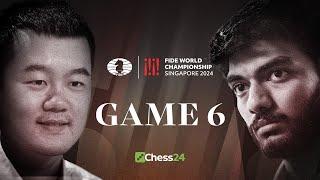 DING vs. GUKESH! FIDE WORLD CHESS CHAMPIONSHIP 2024 Game 6 | Another Historic Game 6?