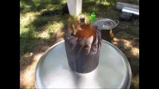 Powerful DIY vortex gasifier cookstove