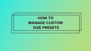 JPEGmini Tutorial: How To Manage Custom Resizing Presets