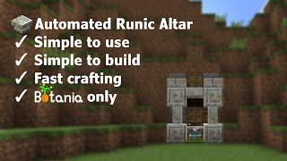 How to automate the Runic Altar from Botania