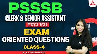 PSSSB Clerk, Senior Assistant 2024 | English Class | Exam Oriented Questions #4