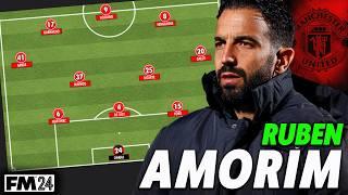 The New Manchester United manager Ruben Amorim & his 3-4-3 tactic in football manager