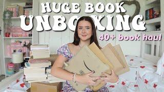 HUGE book unboxing haul ⭐️ 40+ books!