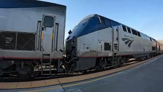 Amtrak train #5 California Zephyr in Martinez Ca 7/8/24 w/ polar express baggage car