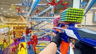 Nerf War | Amusement Park Battle 99(Nerf First Person Shooter)