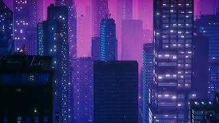 Synthwave City Animation Loop 4K- 60 Minutes of Synthwave Aesthetics