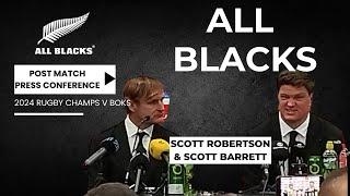 ALL BLACKS:  Post match presser reposted with better sound:  Scott Robertson and Scott Barrett