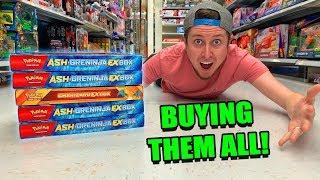 BUYING EVERY GRENINJA POKEMON CARD BOX I TOUCH AT WALMART! Opening & Hidden Finds