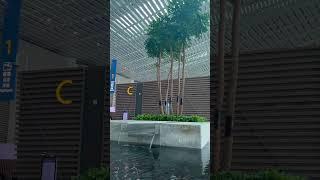 They have mini waterfall at South Korea airport  #southkorea #icnairport