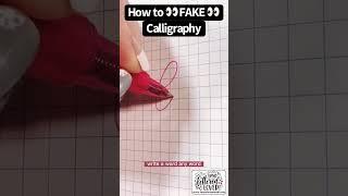  how to FAKE calligraphy using a regular pen! #calligraphy #shorts #hacks