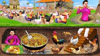 Underground Chicken Farm Chicken Biryani Cooking Street Food Hindi Kahaniya Hindi Moral Stories