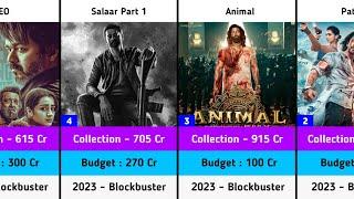 2023 Highest Grossing Top 50 Indian Movies | Salaar | LEO | Tiger 3 | Animal | Jawan | Dunki