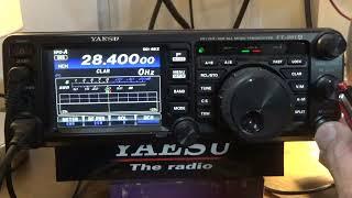 Demo FT991A Getting on  Air Adj. TX BPF 100-3000 using Pre-Recorded Messages CH1-CH5 & QSO KJ7PYK