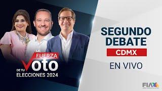 #ENVIVO | Segundo debate chilango a Jefatura de Gobierno de CDMX 2024