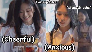 twice mina having stomach ache *nervous* and then there’s tzuyu being cheerful , twice barista