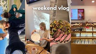 WEEKEND VLOG: pottery painting, girls night, new MacBook Air, church, grocery haul