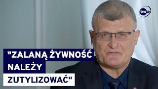 Grzesiowski: Żywność, która miała kontakt z wodą powodziową, powinna zostać zutylizowana @TVN24