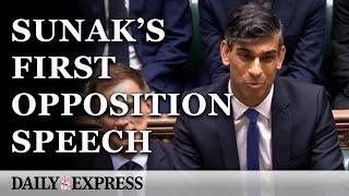 IN FULL: Rishi Sunak addresses Parliament for the first time as Leader of the Opposition